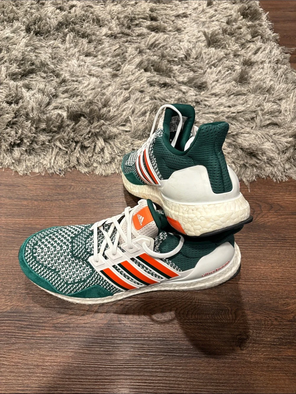 adidas limited edition Umami Green and Orange Sneakers
